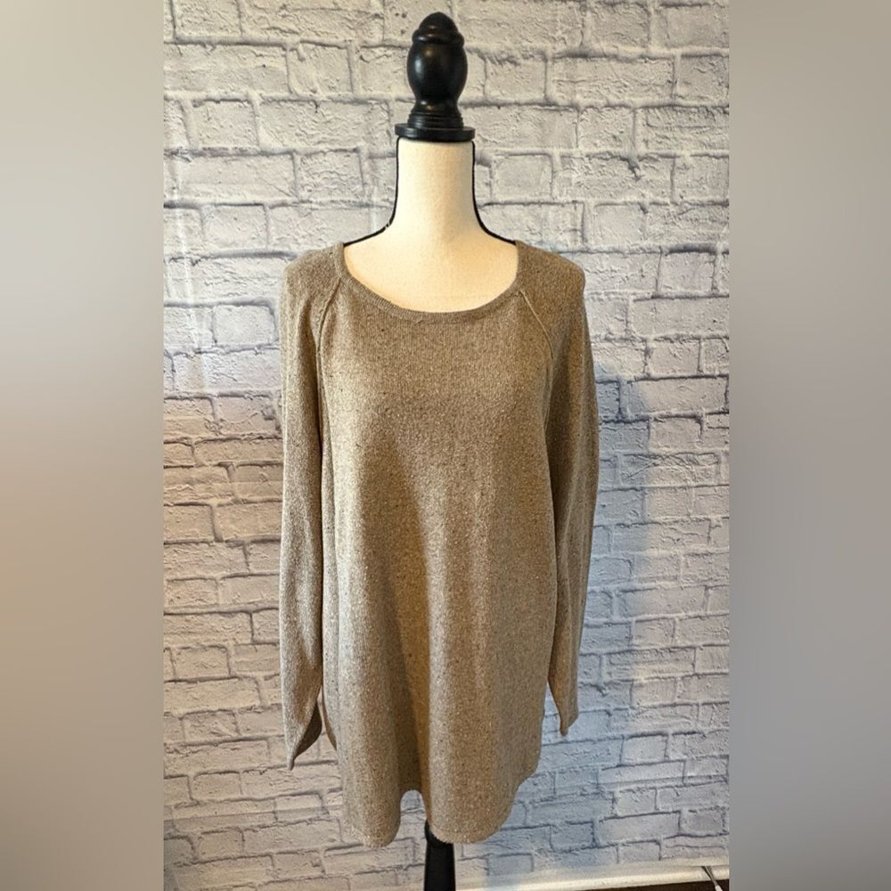 Karen Scott Women's Beige Crew Neck Sweater